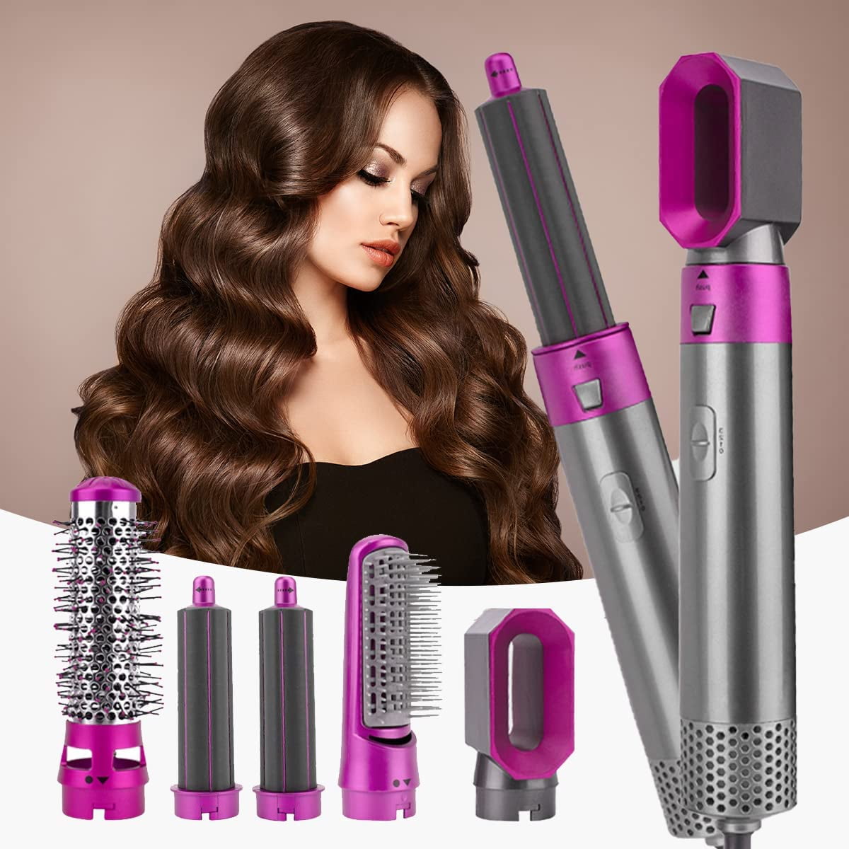 5-in-1 Hot Air Brush – Multi-Functional Hair Styler & Volumizer