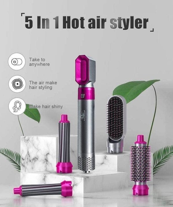 5-in-1 Hot Air Brush – Multi-Functional Hair Styler & Volumizer