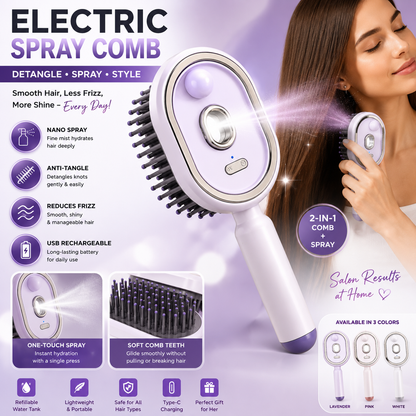 Electric Spray Retractable Air Cushion Comb